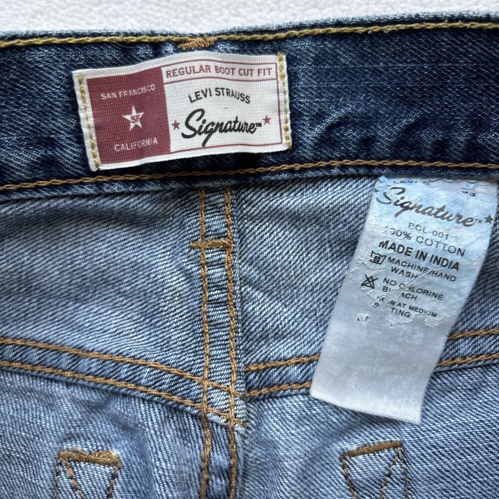 Levi Strauss‎ Signature Men 32x34 Jeans Regular Boot Cut 100% Cotton Western - Picture 5 of 13